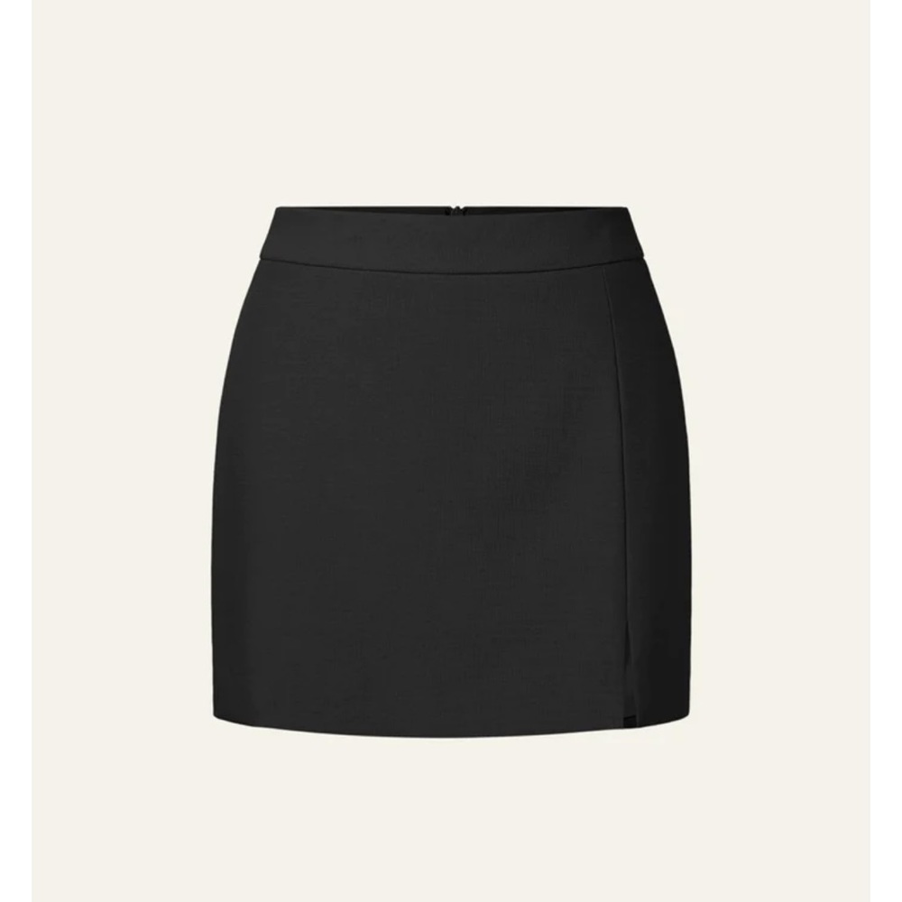 OGL Wool Blend Split Mini Skirt